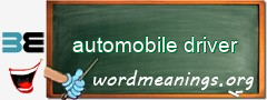 WordMeaning blackboard for automobile driver
